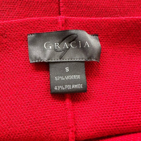 Gracia Red Ruffle Hem Pull On Mermaid Skirt - Size Small - Picture 3 of 3